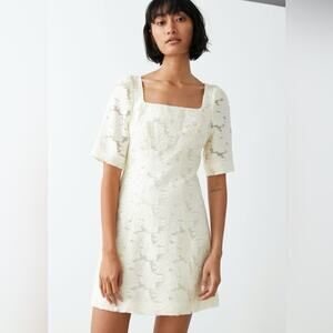 & Other Stories NWT Flower Jacquard Mini Dress Size 2